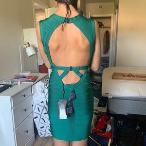 NYT Hervé Leger Open Back Bandage Dress